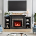 thumbnail image 6 of LGHM 72" Electric Fireplace TV Stand for 80 inch TV, Freestanding 23" Fireplace Heater with Mantel for Living Room, Bedroom, Black, 6 of 13