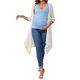 thumbnail image 2 of Camiseta básica sin mangas de maternidad con fruncido cruzado para mujeres, paquete de 2, tops de lactancia en negro y azul, talla X-Large, 2 of 6