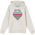 thumbnail image 5 of Chula Mexican Woven Heart Sarape Adult Sand Long Sleeve Hoodie-Large, 5 of 7
