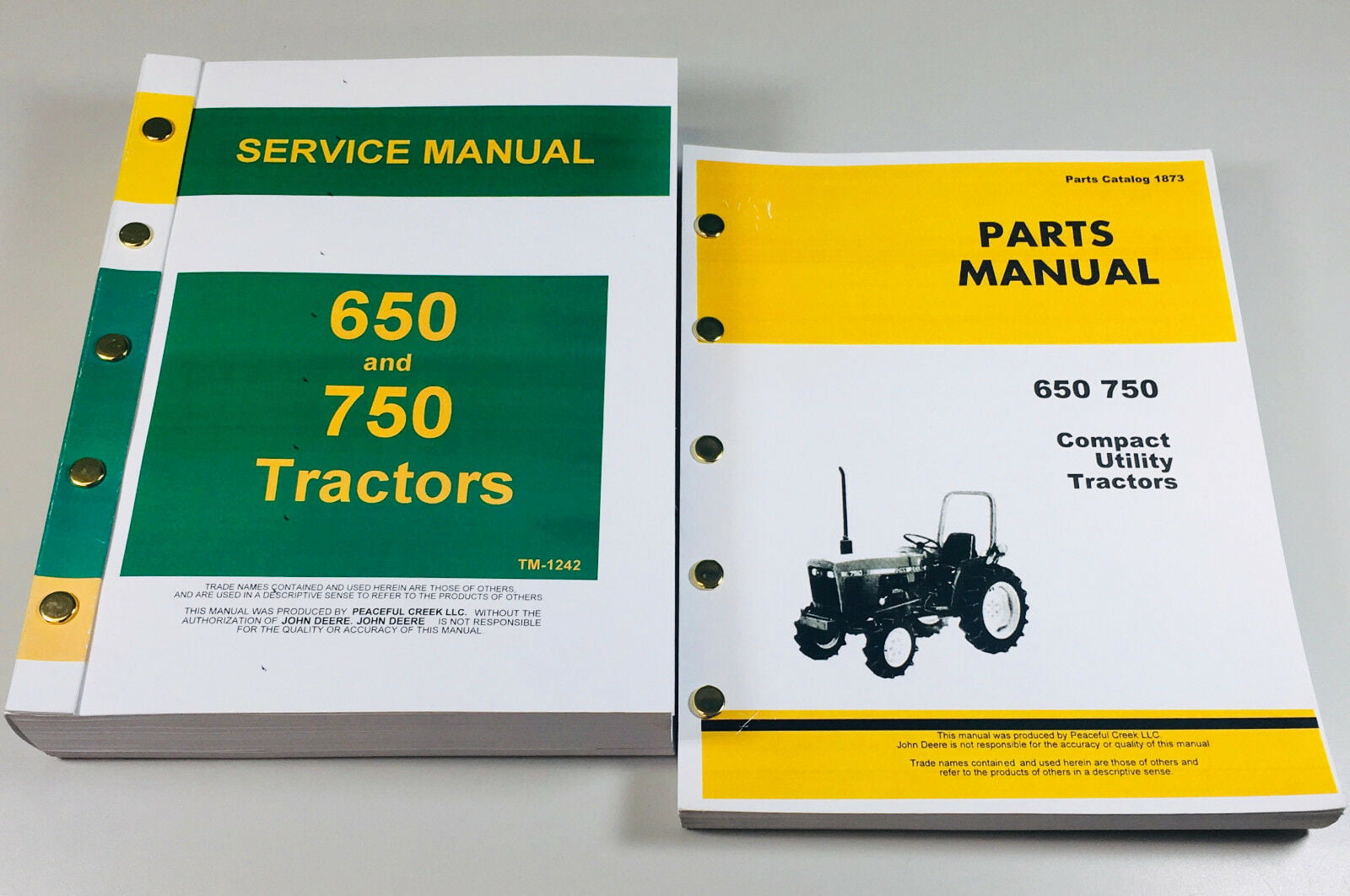 John Deere 650 and 750 Tractors Technical Repair Service Manual TM1242 for sale online