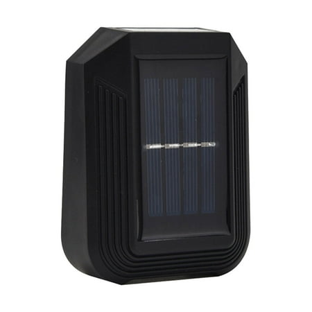 

Back to School Savings! Feltree Solar Wall Light UP and Down Illuminate Outdoor Sunlight Lamp IP65 Modern Decor for Home Garden Porch Black 2 Pack