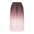 thumbnail image 4 of Maoxin Skirts for Women Ladies' Gradient Pleated Skirt With High Waist And Slim A line Skirt ,Khaki,Free Size, 4 of 5