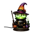 thumbnail image 2 of Witch Hat Cauldron Night Light, 11.81 x 7.09 x 1.97 In Warm LED Halloween Decor for Table Shelf Indoor Party and Holiday Gifts, 2 of 9