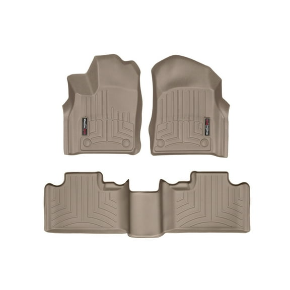 WeatherTech Custom Fit FloorLiners compatible with Durango, Grand Cherokee - 1st & 2nd Row, Tan