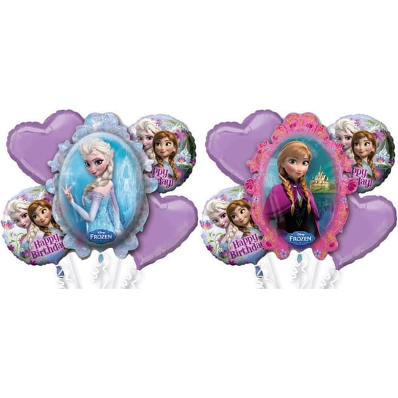 Disney Frozen Birthday Balloon Bouquet - 10 Pieces