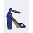 thumbnail image 3 of J.Adams Shirley Heels for Women - Ankle Strap High Heel Dressy Sandals - Comfortable Vegan Block Heels for Wedding, Party, Evening, and Prom, 3 of 4