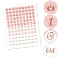 thumbnail image 2 of Big Dot of Happiness 1st Birthday Little Miss Onederful - Girl First Birthday Round Candy Sticker Favors - Labels Fits Chocolate Candy 1 sheet of 108, 2 of 5