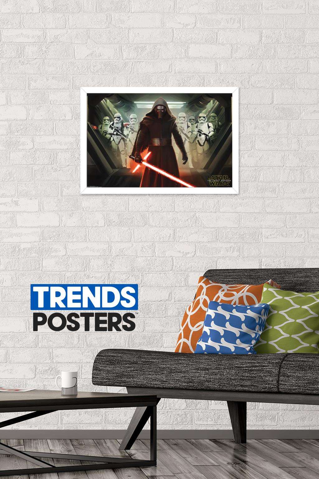 Star Wars: The Force Awakens - Oppression Wall Poster, 14.725" x 22.375", Framed