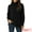 Black, variant on Unique Bargains Women's Turtleneck Long Sleeve Spilt Hem Tunic Pullover Sweater S Green