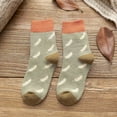 thumbnail image 4 of JeashCHAT Winter Women Coral Fleece Socks Middle Tube Retro Stocking, 4 of 5