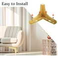 thumbnail image 4 of Lsupdaol 3 Pieces 4 Inch Gold Furniture Legs, Metal Furniture Replacement Feet Triangle, Table Legs for Cabinet Sofa Dresser Couch Cupboard Chairs Ottoman Modern Style, 4 of 9