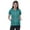 Teal Green, variant on Moomaya Womens Zip Up Hoodie Short Sleeves Top Pockets Casual Hoodies