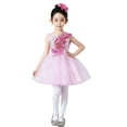 thumbnail image 2 of BRGZLK Dresses for Girls Peony Flower Sequin Puffy Skirt Sleeveless Round Neck Girl Mesh Straps Dress Performance Dress Pink 7-8 Years, 2 of 5