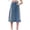 Blue, variant on Girls' Jeans Skirt with Pockets Midi Length Ripped Frayed Elastic High Waist Denim Skirts 4-15 Years (6T, Blue)