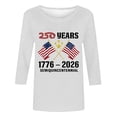 thumbnail image 4 of ZJXFGS Womens 3/4 Length Sleeve Tunic Tops,Slim Fitted Casual Basic Tee Cute Tops Summer Casual Tops Blouse Slim Fit Tunic Top Graphic Tee Tops usiness Work Tee Top White L, 4 of 4