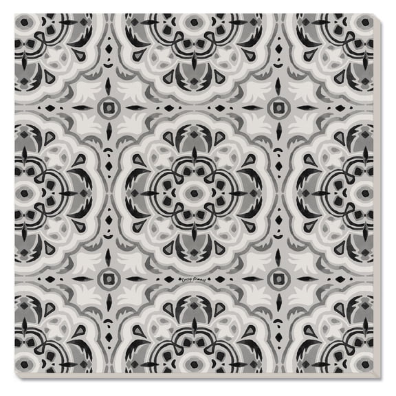 Thirstystone Floral Sketch Decorative Cork Backed Stone Trivet 8" Square