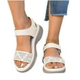thumbnail image 4 of Quaouag Wedge Sandals For Women Low: Dressy Summer Sandal - Comfortable Sandals, 4 of 7