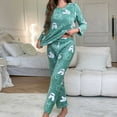 thumbnail image 7 of Censtreet Womens Flannel Lounge Set Cute Long Sleeve Pajama Sets Casual 2 Piece Pj Outfit Fall Winter Sleepwear Pockets, 7 of 7
