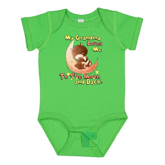 Inktastic My Grandma Loves Me to the Moon and Back Boys or Girls Baby Bodysuit
