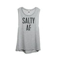 thumbnail image 1 of Thread Tank Salty AF Women's Sleeveless Muscle Tank Top Sport Grey 2X-Large, 1 of 4