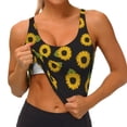 thumbnail image 3 of Uemuo Sunflowers Pattern Women's Sports Bra - High Impact Support, Breathable, and Comfortable Athletic Bra for Running, Yoga, and Workouts, 3 of 9