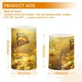 thumbnail image 3 of 2 PCS Flameless Candles with Remote Timer LED Battery Operated Flickering Candle Light for Wedding Table Home Decoration Gifts Yellow Flowers and Butterfly, 3 of 7