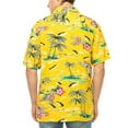 thumbnail image 3 of Men's Hawaiian Short Sleeve Shirt (HW09 Yellow, 2XL), 3 of 3