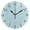 Black, variant on Light Blue Vertical White Lines Fabric Texture Round Wall Clock Silent Analog Battery Operated Gold Pointer Home Decor 9.84" Diameter