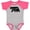 Baseball Heather and Hot Pink, variant on Inktastic Montana Black Bear Silhouette Boys or Girls Baby Bodysuit