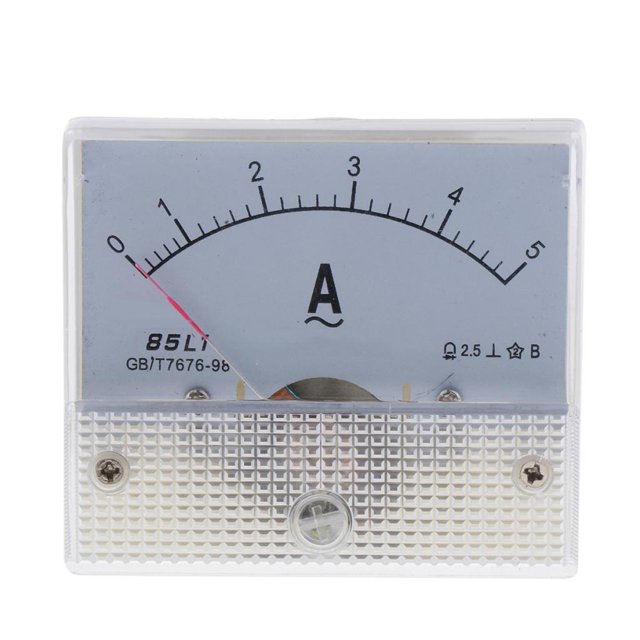Medidor de corriente Sunnimix Medidor de panel analógico AC 0-1A 0-5A