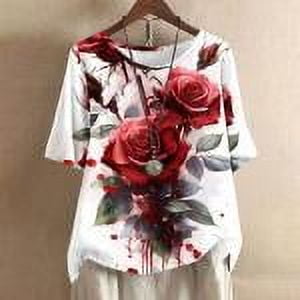 Linen Tops Summer Tops for Teens Girls Women's Short Sleeve T Shirts Womens Tops Summer Big T Shirts Vintage Oversized Tshirts My Reorder List