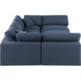 thumbnail image 2 of Meridian Furniture Comfy Navy Linen Textured Fabric Modular Sectional, 2 of 10