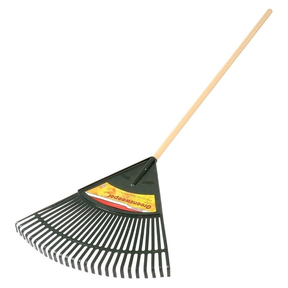 Leaf Rake 24 Inch - Garden Rake for Yard Clean Up - Lightweight Steel Leaf Raker with Cushioned Grip - Lawn Debris Collector for Leaves, Grass & Thatch