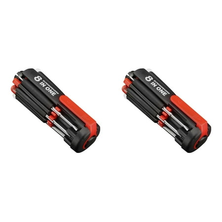 

Jrocdr Eight In One Multifunctional Screwdriver Shaped Hexagonal Screwdriver Set Home Tool With LED Light Small Screwdriver for 6 Point Head Screwdriver Set Hammerhead Screwdriver *2PCS