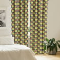 thumbnail image 2 of Ambesonne Retro Window Curtains, Orange and Green Circles, Each 28" W x 95" L, Yellow Green Orange, 2 of 4