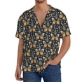 thumbnail image 3 of Balery Flower Butterfly Men's Casual Button Down Shirt Short Sleeve Textured Summer Cuban Beach Shirts-XX-Large, 3 of 7