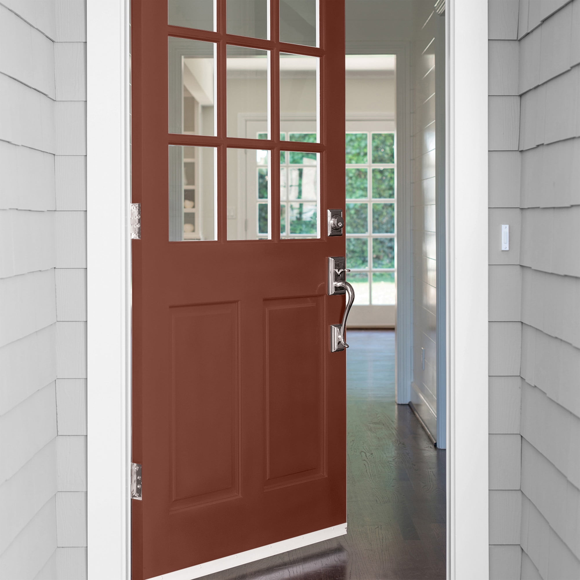 Glidden Fundamentals Warm Mahogany / Red, Satin Exterior Paint, 1 Gallon