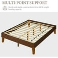 thumbnail image 5 of Solid Wood Platform Bed Frame with Wooden Slats Support 7.3-Inch Underbed Storage Noise-Free Design Easy Assembly Natural Wood Finish, 5 of 8