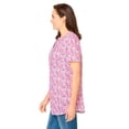 thumbnail image 3 of Woman Within Plus Size Pintucked Half-Button Tunic, 3 of 6