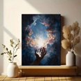 thumbnail image 6 of Qisvanset Divine Hand Reaching For Divine Light Canvas Wall Art 15.75x11.81 INCHES, 6 of 8