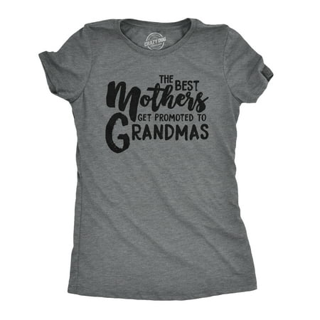 Womens The Best Mothers Get Promoted To Grandmas Tshirt Cute Mothers Day