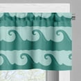thumbnail image 3 of Ambesonne Nautical Window Valance, Swirling Ocean Waves Flow, 54" X 18", Teal and Pale Seafoam, 3 of 5