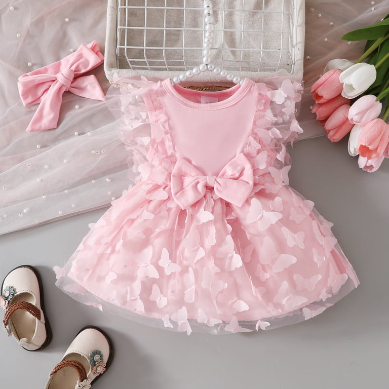 open lace back dress Baby Party Dress main image 0