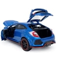 thumbnail image 4 of 2017 Civic Type R Modelo Coche Hatchback Deportes Coches De Juguete Fundidos A Presión Escala 1/32 Metal Pull Back Vehículos Fundidos A Presión Para Niños Puertas Luz Abierta Sonido Niños Juguetes Col, 4 of 5