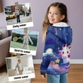 thumbnail image 5 of Uorisanigo Zip-Up Hoodies Sweatshirts Kids Long Sleeve Hooded Shirts Starry Axolotl Pollover Tops Hooded Jacket Coat with Pockets Fall Winter Clothing, 5 of 7