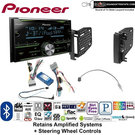 - Pioneer FH-S701BS Double Din Radio Install Kit with CD Player Bluetooth Fits 2009-2010 Ram 2011-2014 Chrysler 200 (Retains Steering wheel controls) + Sound of Tri-State Lanyard