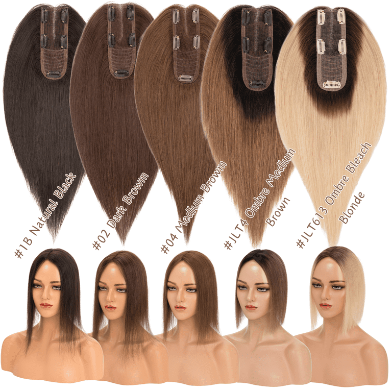 Benehair Handtied Lace Base Clip In Hairpiece 100% Remy Real  display picture 1