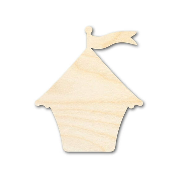 Unfinished Wood Fair Booth Shape 6" / 1/2"