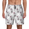 thumbnail image 3 of Uemuo Poodle Dog Pattern Mens Swim Trunks Quick Dry Board Shorts with Mesh Lining, Stretch Beach Shorts Quick Dry No-Chafing Board Shorts-, 3 of 9