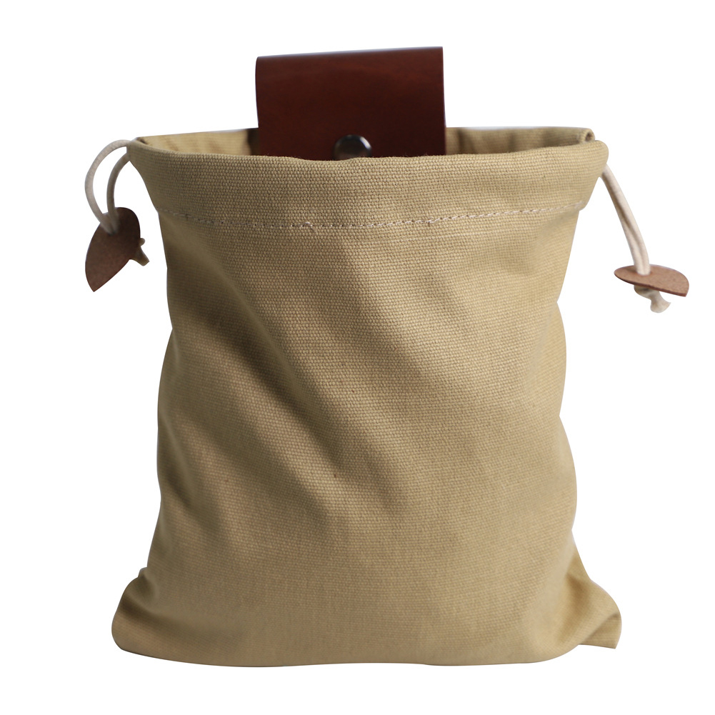 leather and canvas bushcraft bolsa